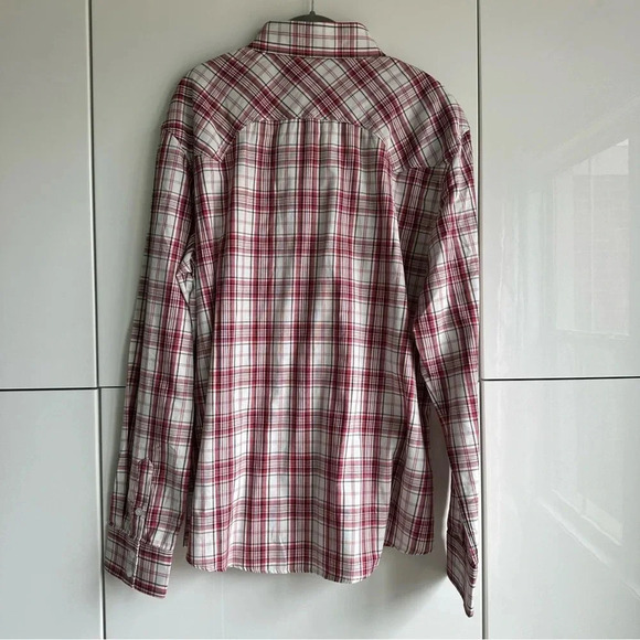 NWT Tomsware Mens Western Button Front Shirt Size 2XL Red White Long Sleeve - Picture 7 of 7